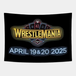 Wrestlemania 41 — Las Vegas Logo Tapestry