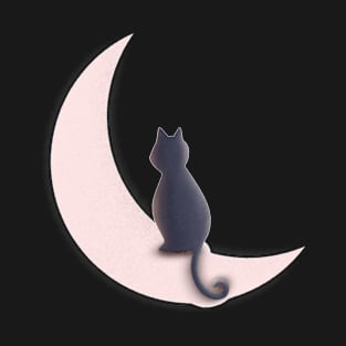 Moonlight moon cat T-Shirt