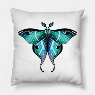 Rainbow Luna Moth Pillow