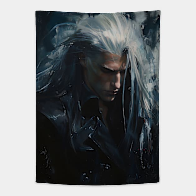 FF7 Rebirth Sephiroth Tapestry by peculiarbutcute