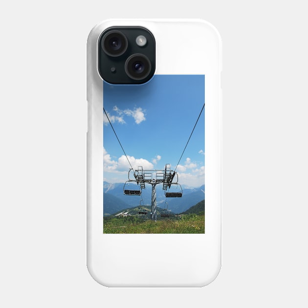 Ski Lift on Monte Zoncolan in Summer Phone Case by jojobob