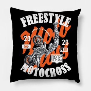 Freestyle Motocross FMX No Fear Orange Pillow