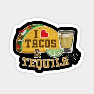 Tacos and Tequila Party: Eating Tacos & Drinking Tequila Magnet