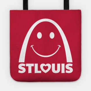 St. Louis (Saint Louis) Smiley Face Arch - white Tote