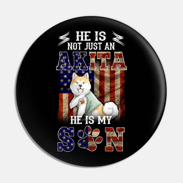 Akita Flag Pin by janayeanderson48214