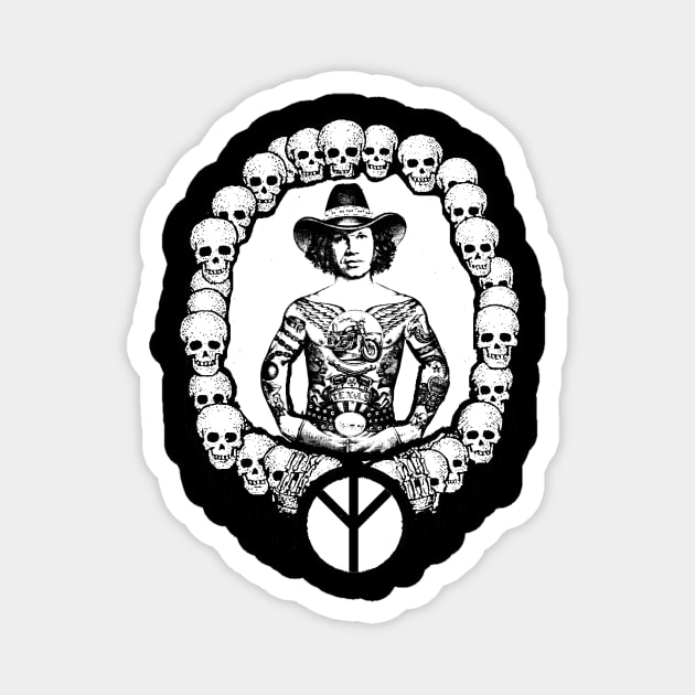 DAVID ALLAN COE- (RUSSIAN CRIMINAL) TATTOO Magnet by SpaceWasteATL