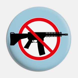 Gun Ban / Prohibition Sign (No Weapons / Peace / 3C) Pin