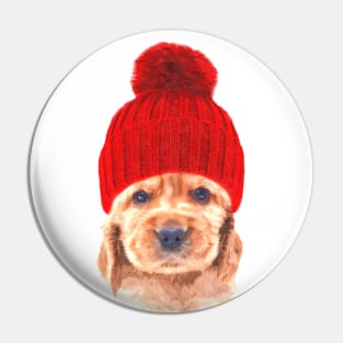 Cocker Spaniel with Hat Pin