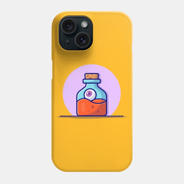 Eye And Poison Cartoon Vector Icon Illustration Phone Case by Catalyst Labs