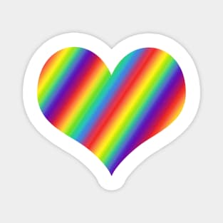 Love Heart In Colours of the Rainbow Magnet