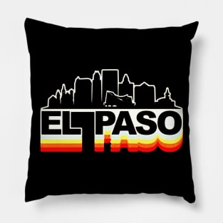 El Paso Skyline Vintage Retro Pillow