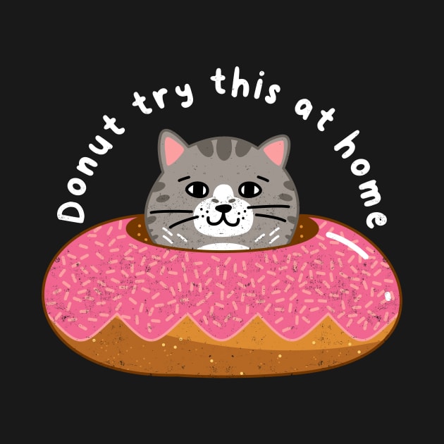 Funny Donut Joke, Feline, Cat Humor, Birthday by SmokingPencils