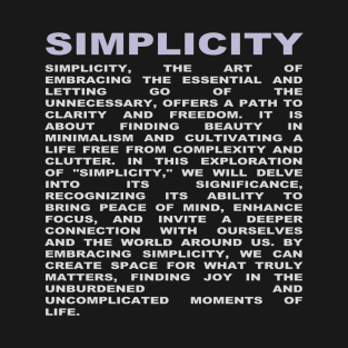 simplicity T-Shirt