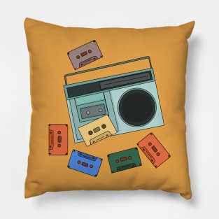 Retro Vintage 80's Music Pillow