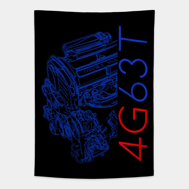 4G63T Lancer Evo Engine Tapestry by gaplexio