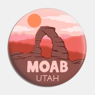 Moab Utah Sunset Minimalist Pin