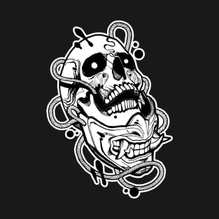 skull and demon with smile T-Shirt