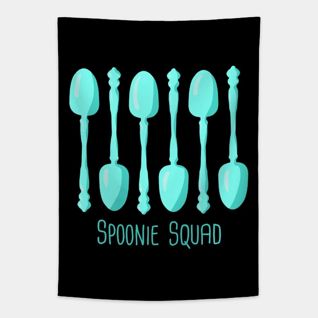 Spoonie Squad (Teal) Tapestry by KelseyLovelle