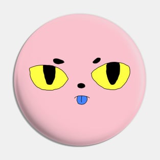 Cute Pink Cat Face Pin