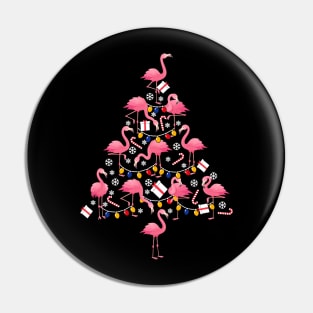 Funny Christmas Men Kids Women Flamingo Ugly Christmas Pin