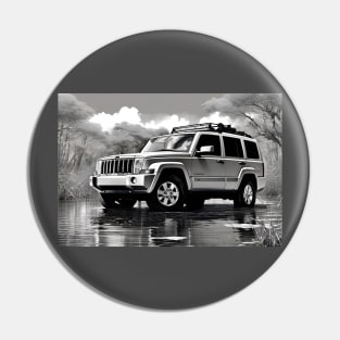 Jeep in the Swamp Pin