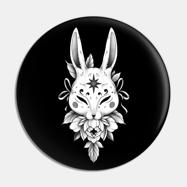 Oriental hare mask Pin by Smurnov