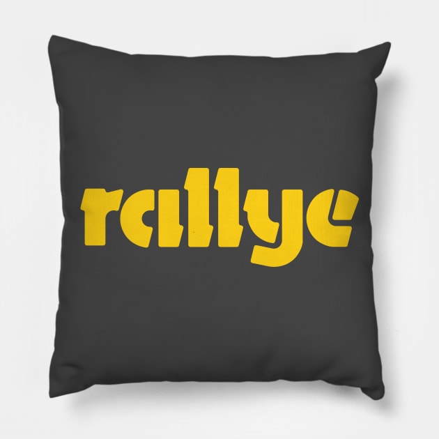 Scout II Rallye - School Bus Yellow Pillow by skullsntikis