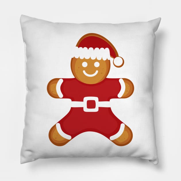 Gingerbread Christmas Man Cookie Pillow by RageRabbit