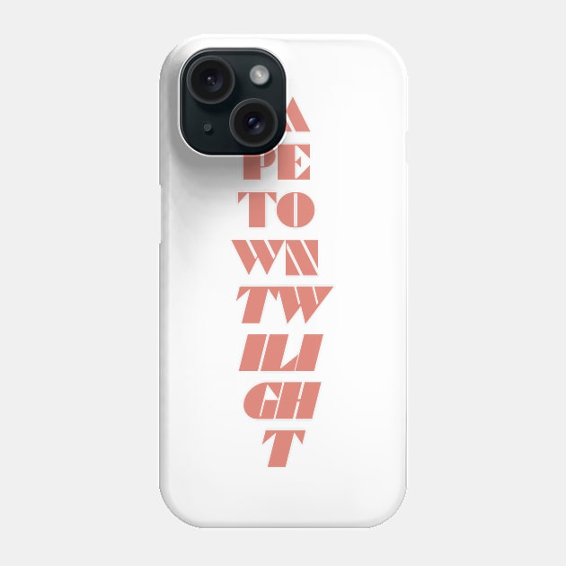 Cape town twilight aesthetic retro design Phone Case by Blueberry Pie 