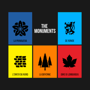 The five Monuments of cycling T-Shirt