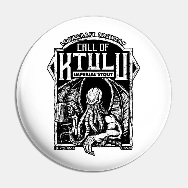 Cthulhu Stout (Alt Print) Pin by Miskatonic Designs