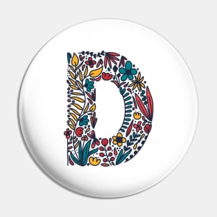 Tropical Letter D Pin