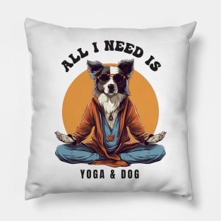 Dog Doing Yoga Pillow