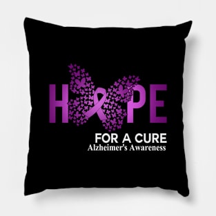 Hope For A Cure Butterfly Gift  Alzheimer's Pillow