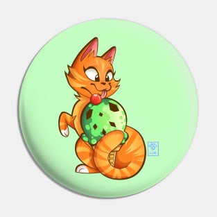 Minty Kitty No Background Pin