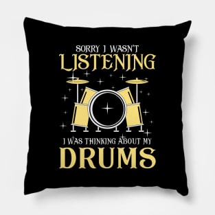 Funny Drummer Birthday Gift Pillow