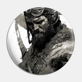 Odin the Viking God Prepares for War Pin