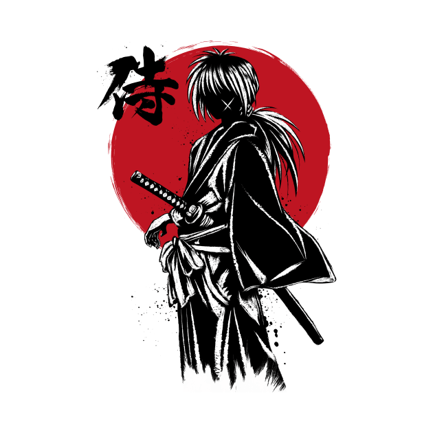 Kenshin sumi e by DrMonekers