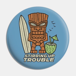 Stirring Up Trouble Retro Tiki Pin