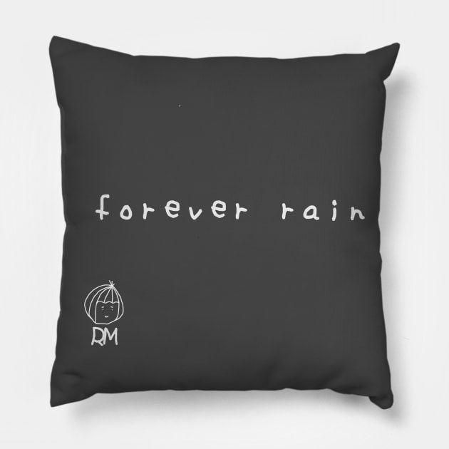 Forever Rain - RM BTS' Lyrics White Version Pillow by Sora No Hana