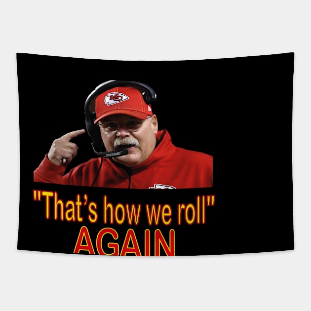 andy reid frozen Mustache Tapestry by l designs