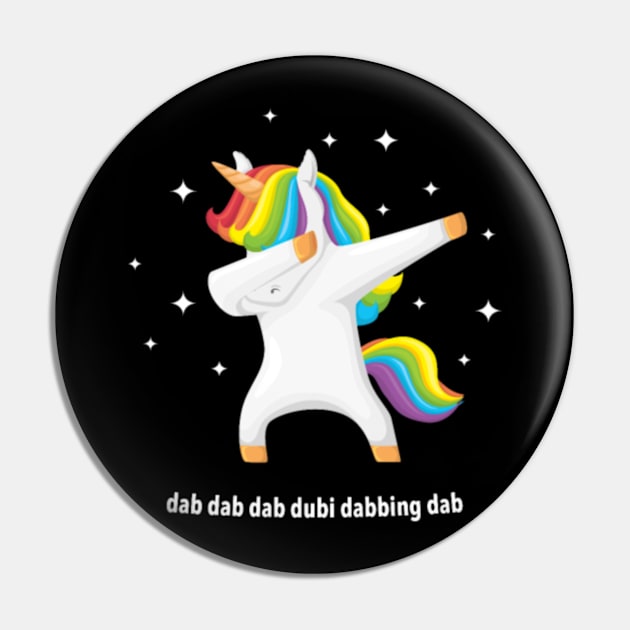 Dabbing Unicorn - Dapping Unicorn  color Pin by Xizin Gao