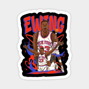 Patrick Ewing Cartoon Magnet