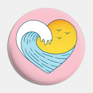 Heart Wave Pin