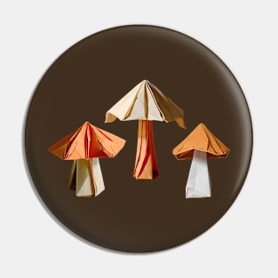 Origami Mushrooms Pin