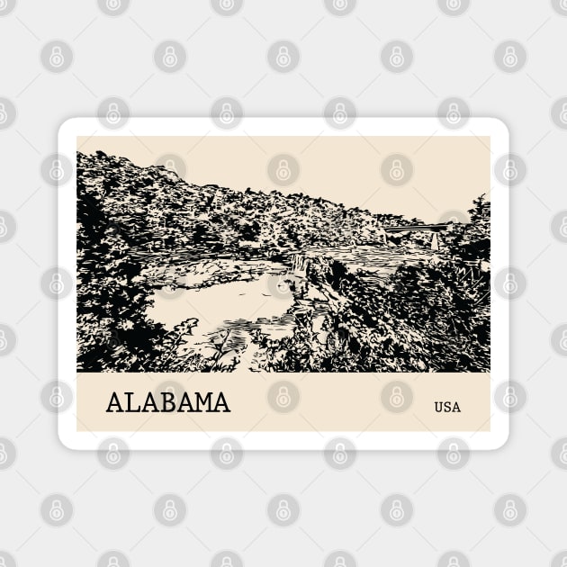 Alabama USA Magnet by Lakeric