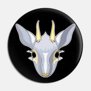 silver kirk dik dik face Pin