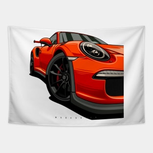 Orange rocket Tapestry