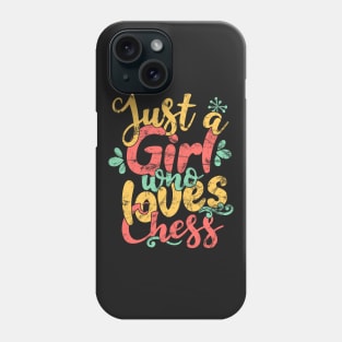 Just A Girl Who Loves Chess Gift graphic Phone Case