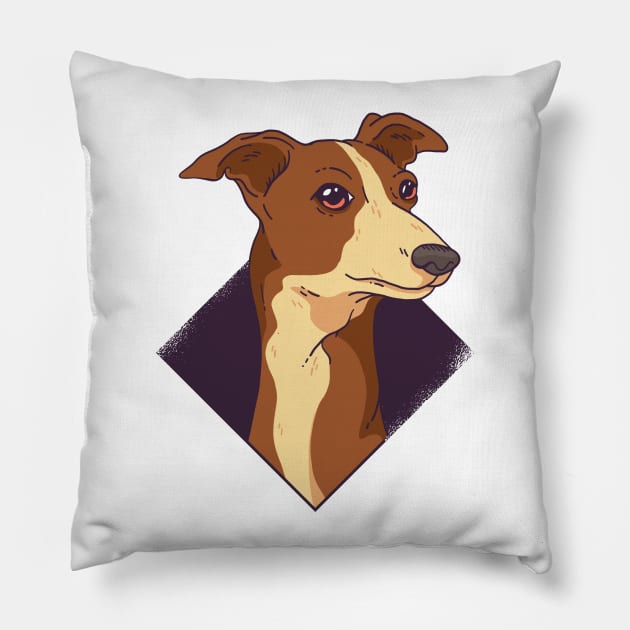 Whippet Dog Pillow by madeinchorley